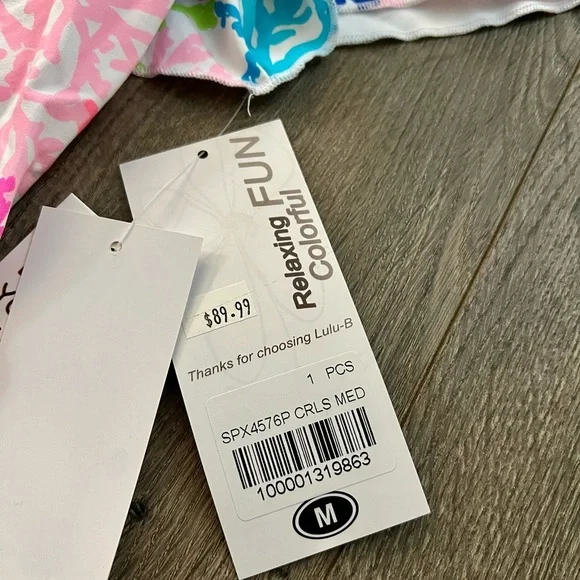 Lulu B Coral Reef Print UPF 50+ Cooling Shift Dress NWT M New With Tags medium​ - Picture 2 of 10